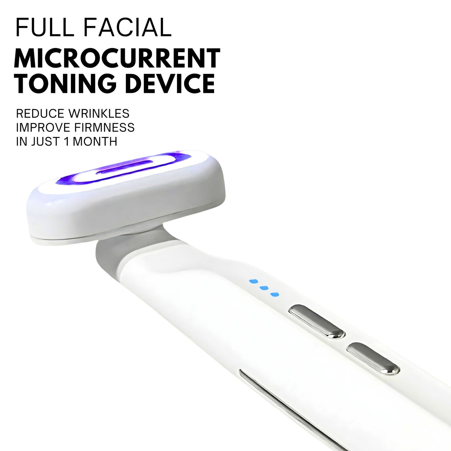 LUMINLOGY face massager wand with ems and micro-current technology for reducing wrinkles.