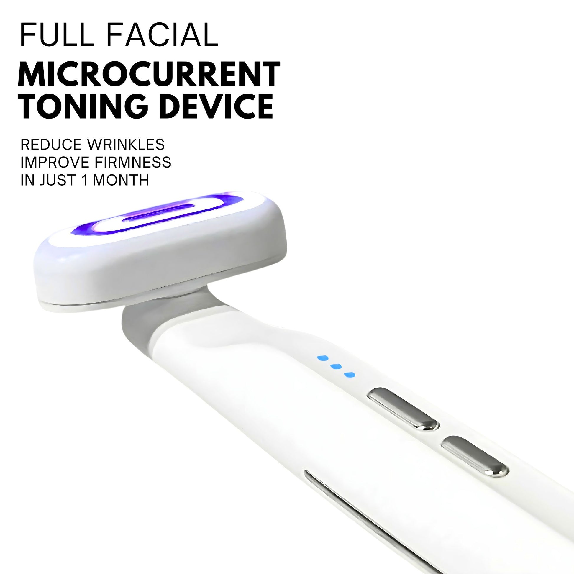 LUMINLOGY face massager wand with ems and micro-current technology for reducing wrinkles.