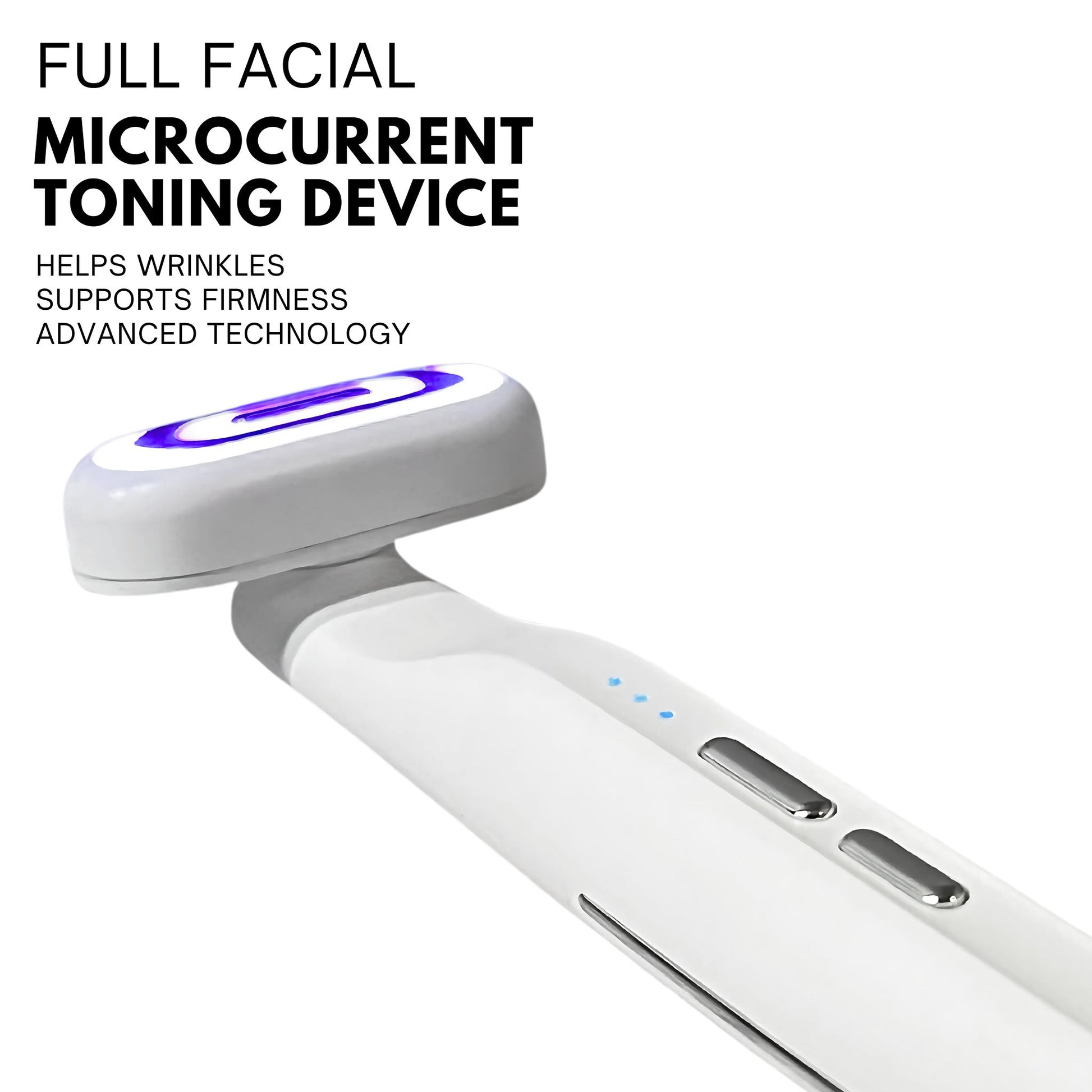 LUMINLOGY face massager wand with ems and micro-current technology for helping wrinkles and supporting skin firmness.